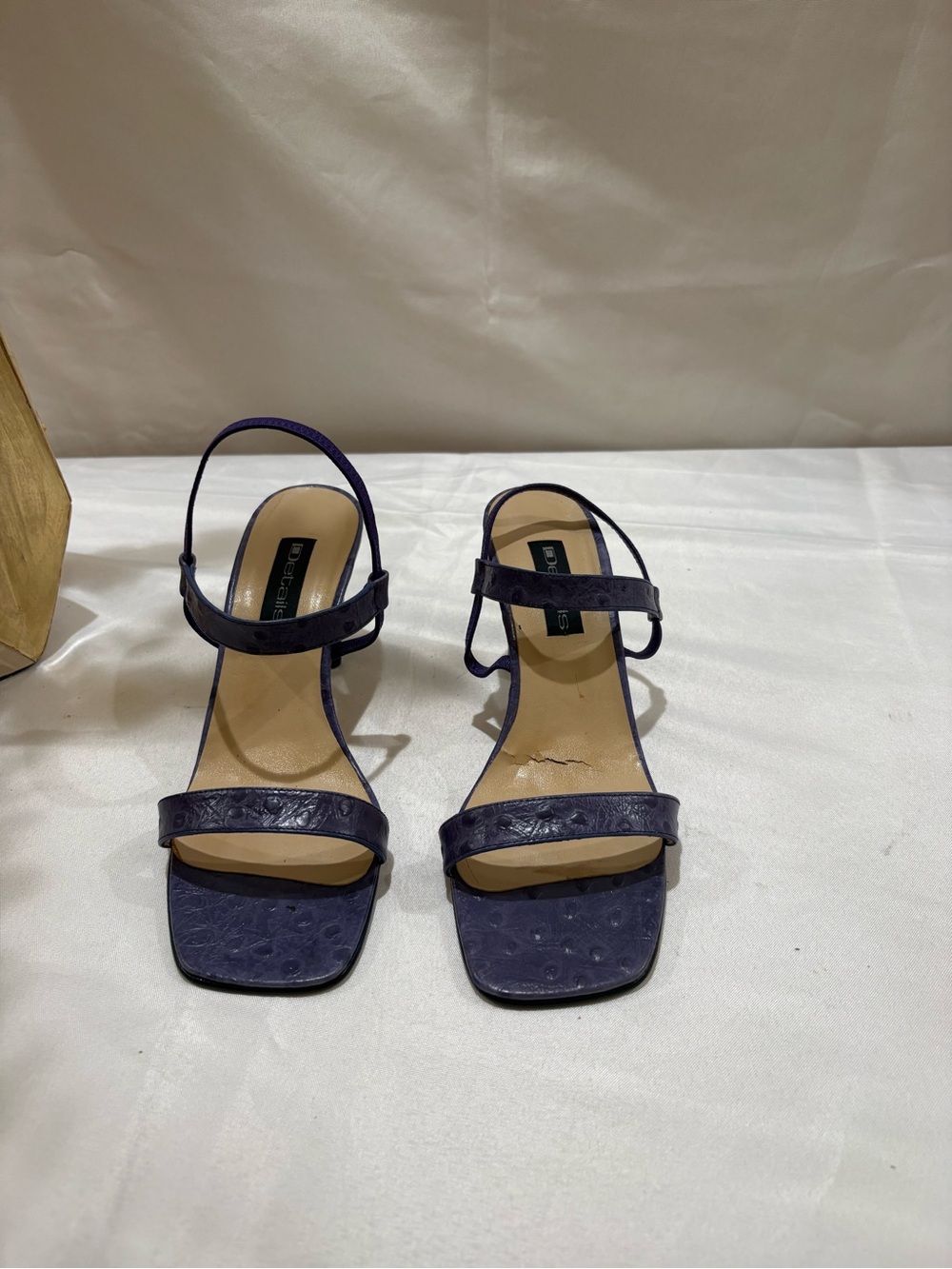 Details Purple Embossed Slingback Heels Women’s Size 9 Vintage Y2K
